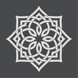 وکتور طرح گل سفید با پس زمینه طوسی